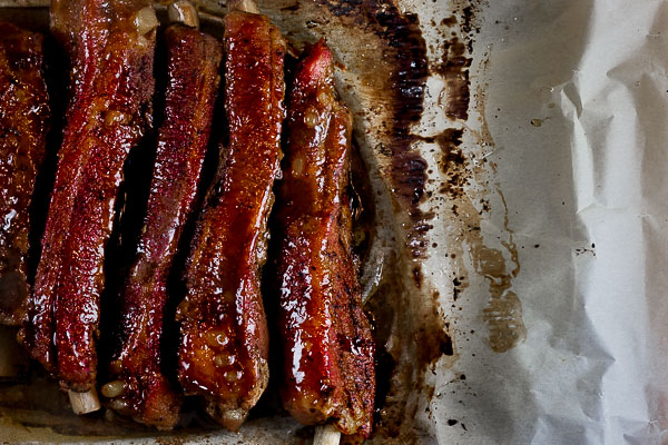 Oven Baked Ribs in Plum Sauce
