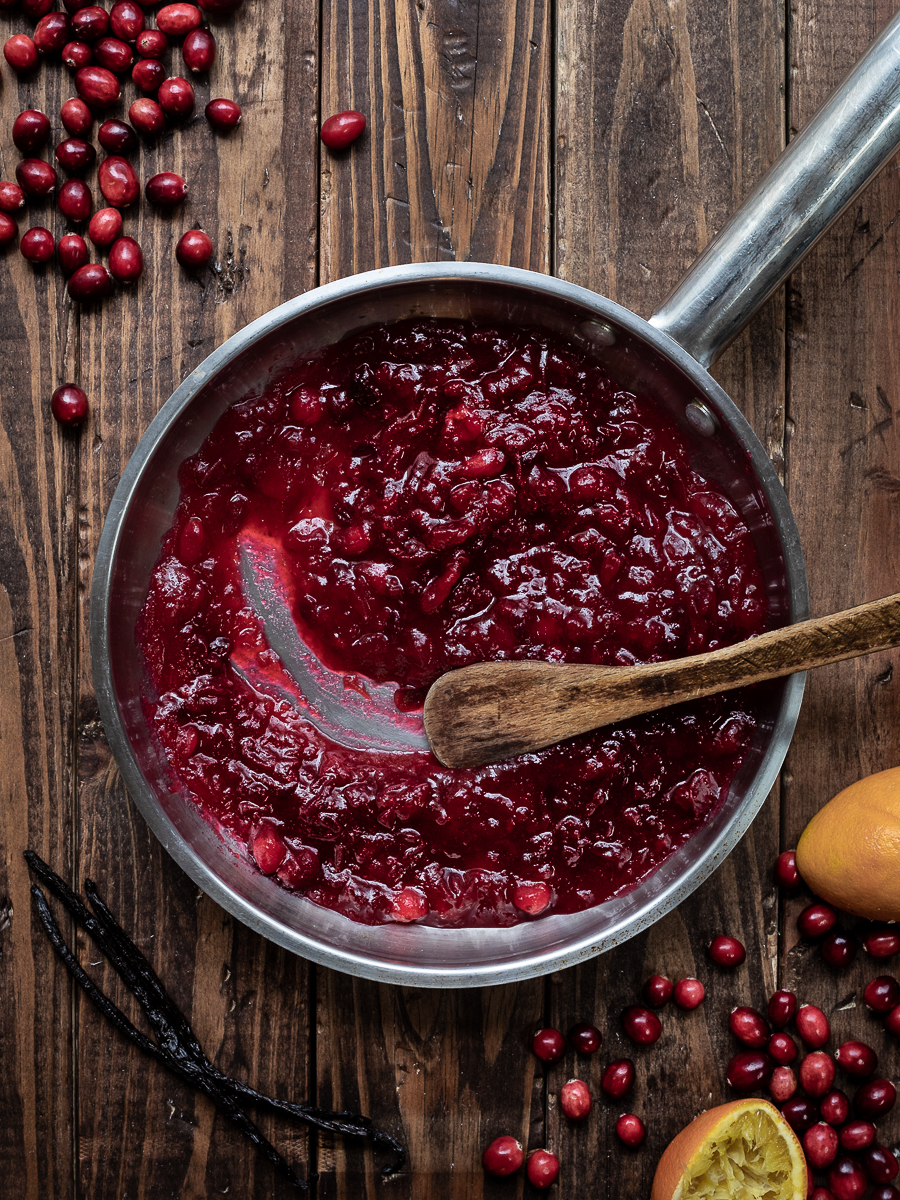 Cranberry Sauce with Orange & Vanilla - Chasing the Seasons