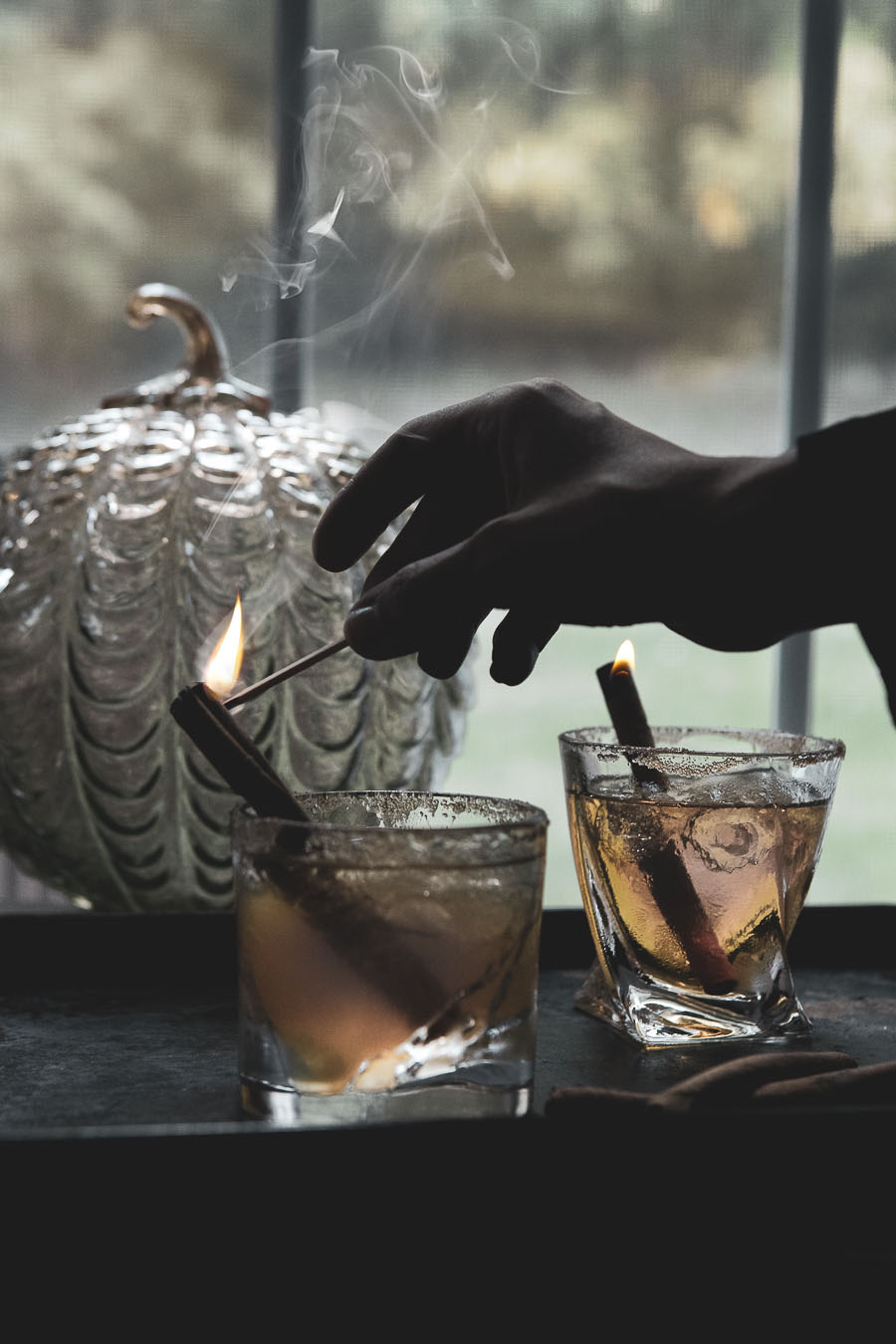 Smoked Cinnamon & Maple Whiskey Sour